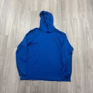 The North Face Hooded Shirt Men's 2XL XXL Blue Lightweight Sweatshirt Hiking